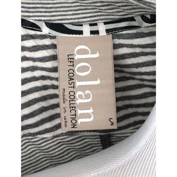 ANTHROPOLOGIE Dolan Gray White Striped Open Jacket - Picture 3 of 4